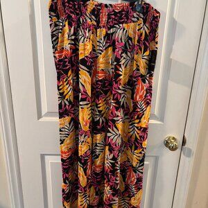 I.N. Studio Women's Plus Palazzo Tropical Print Wide-Leg Pants ~ 2X ~ NWT